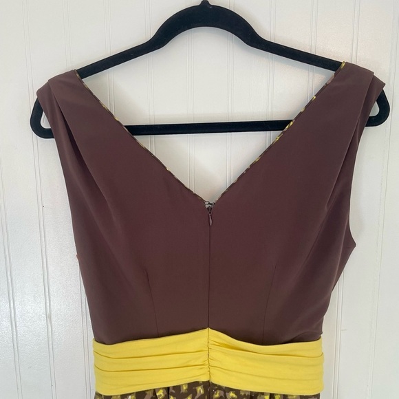 NWT Baraschi by Anthropologie Storm of Shapes Dress in Mocha and Sunshine - 6 - Picture 10 of 13